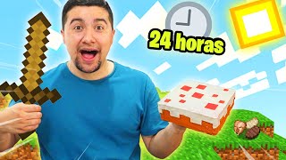 Pasé 24 horas COMIENDO COMIDA de MINECRAFT en la *VIDA REAL* 🤩