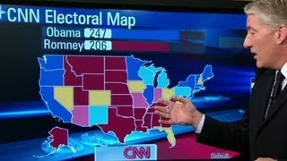 Electoral map shows slight Obama lead