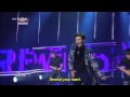 zhoumi 조미 rewind feat. f x amber music bank hot stage 2014.11.07