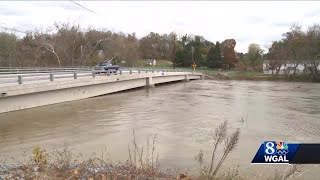 Swatara Creek in Dauphin County runs high after heavy rain