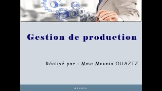 Introduction à la gestion de production