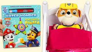 Bedtime Story with Paw Patrol Baby Rubble & Water Wonder Magic Coloring Book!