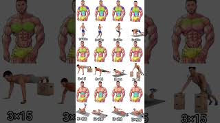 chest muscles shoulder abs workout at home #shoulder #chestmuscle #sixpack