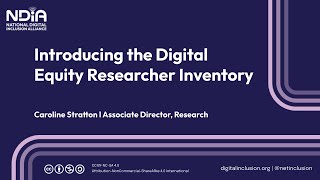 Introducing the Digital Equity Researcher Inventory