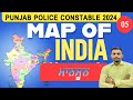 india map in punjabi | geography for punjab police constable 2024 |