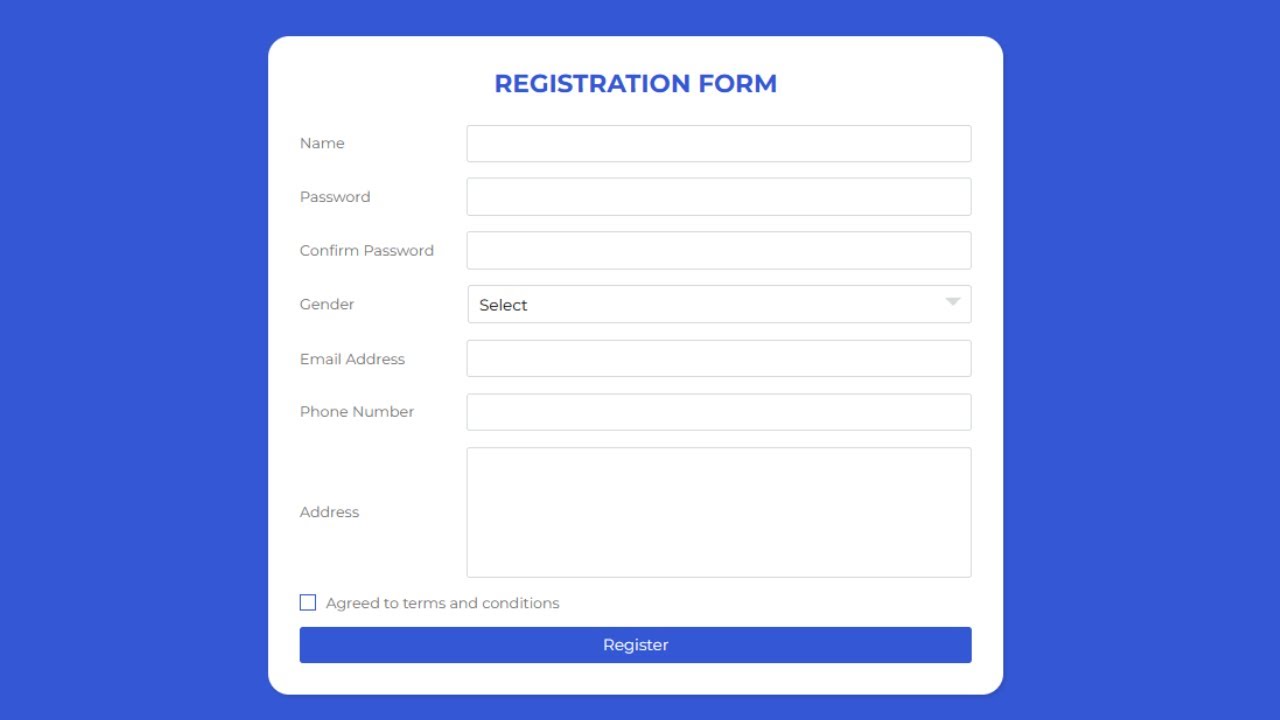 A Beginner's Guide To Creating Responsive Registration Forms In HTML ...