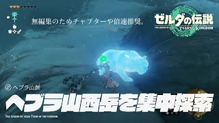 ヘブラ山西岳の探索記録：収穫はコログ3匹と宝箱2つとヘブラ山西岳のガチロックとタウヨシプニの祠を発見【ゼルダの伝説 ティアーズ オブ ザ キングダム】