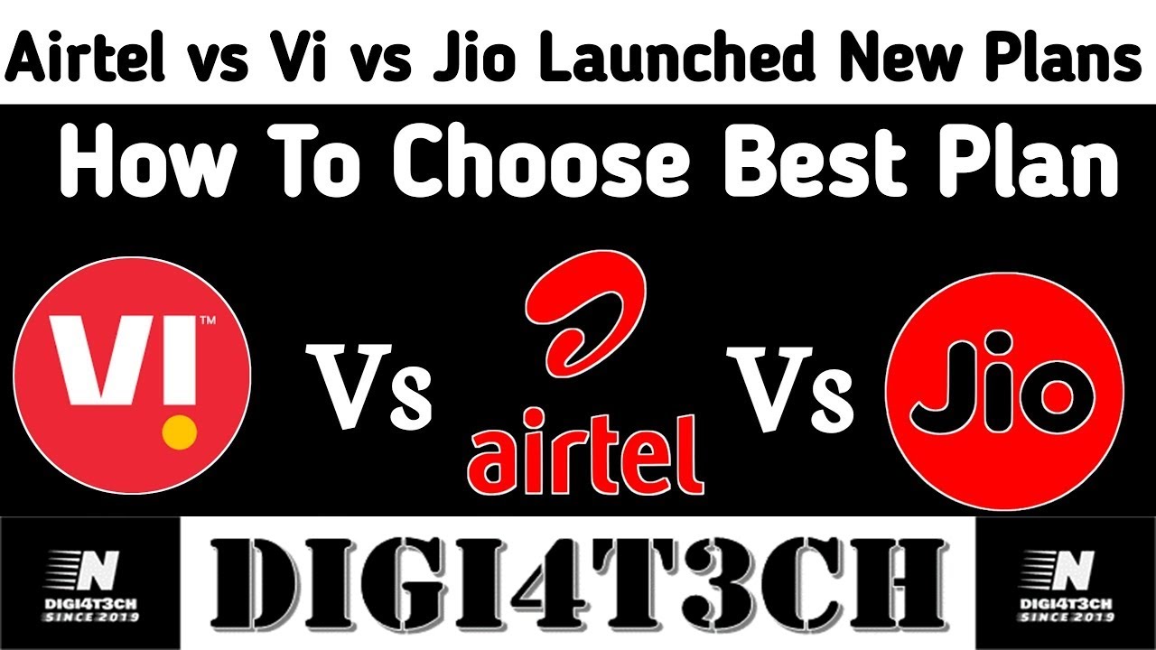 JIO Vs AIRTEL Vs VI New Recharge Plans Comparison - YouTube