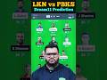 LKN vs PBKS Dream11 Prediction|LKN vs PBKS Dream11 Team| #dream11 #dream11prediction #lknvspbks