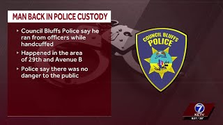 Council Bluffs police locate, arrest man who escaped custody