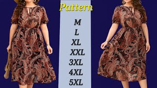 ⚘️You Don't Have To Be a Tailor⚘️So Easy Only 10 Minute Dress Pattern 💃 Stylish and Simple Pattern