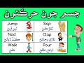 Body Movements Vocabulary in English with Sindhi meaning | Vocabulary in Sindhi | English in Sindhi