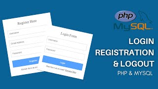 How to create Login and Registration From with Logout with PHP and MySQL🔥