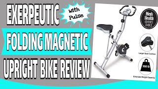 Exerpeutic Folding Magnetic Upright Bike with Pulse Review - Marcy Foldable Exercise Bike Review
