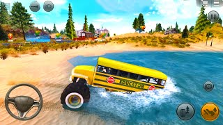 School Bus Monster Truck Driving - Off The Road Car Simulator #27 - Android Gameplay