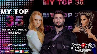 EUROVISION: 2025 | NATIONAL FINAL SEASON - MY TOP 35! (SO FAR)