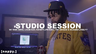 Louie Ray \u0026 RMC Mike Studio Session in Los Angelas (Rolling Loud Weekend 2021) #FREERIO