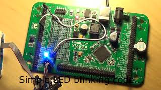 xmega tutorial 01 - LED blinking on Atmel XMEGA