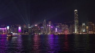 National Day fervor at Hong Kong's iconic light show