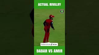 Actual Rivalry B/W King Babar Azam vs Mohammad Amir #HBLPSL8 #PSL8 #Shorts #SportsCentral MB2L