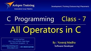 C language - Class 7 : Operators in C - Part 1 ( All operators )