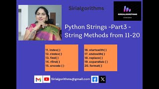 12. Python Strings -Part3 - methods-11 to 20