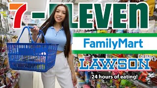 Eating Japanese 7-Eleven, Family Mart & Lawson for 24 Hours!