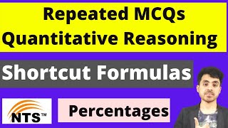 Quantitative Reasoning Most Repeated MCQs | Percentages Problems For NTS GAT, NAT, HAT, SPSC