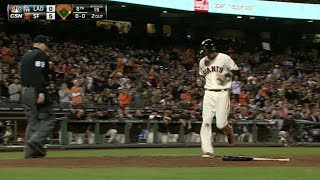 LAD@SF: Parker's knock tacks on extra run for Giants