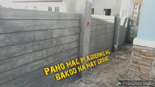 Pano mag plastering ng bakod na may grove