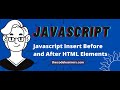 Javascript Insert Before and After HTML Element or Node with Snippet