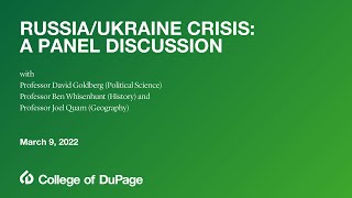 Russia/Ukraine Crisis: A Panel Discussion