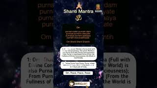 🕉️Shanti Mantra With Lyrics| Om Purnamadah Purnamidam Purnat Purnamudachyate - ॐ शांति शांति शांति🕉️