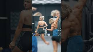 Alex Eubank Posing with Gym Girl 💀  #alexeubank #gym #shredded #shorts