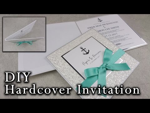 DIY Nautical Hardcover Invitation | Elegant Beach Wedding Invitations DIY Nautical Hardcover Invitation | Elegant Beach Wedding Invitations