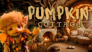 The Pumpkin House 🎃 8h Autumn Ambience | The Fae familiars - Cozy Fireplace sounds