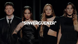 Emanero, Karina, J Mena, Angela Torres - SINVERGÜENZA || LETRA