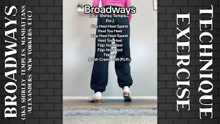 TAP DANCE TUTORIAL - BROADWAYS (Shirley Temples, Mahattans, New Yorkers, etc.) - Technique Exercise