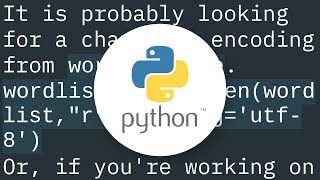 How to correct TypeError: Unicode-objects must be encoded before hashing?