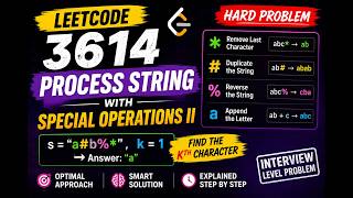 LeetCode 3614 | Process String with Special Operations II | Hard #dsa #coding #python #leetcode3614