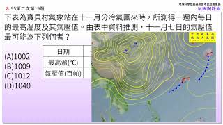 國中地科 歷屆試題 氣團與鋒面1