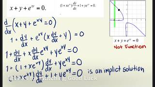 Differential Equations 1.1 Explicit & Implicit Solution To ODE