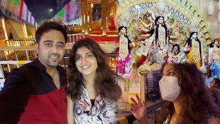 Durga Puja 2021, Kolkata | Pandal Hopping, South Kolkata | Azad Hind Dhaba, জমিয়ে ভুরিভোজ | Vlog #94