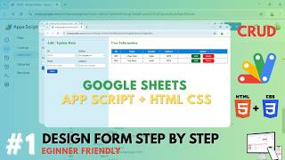 Create Form UI Google Sheets Step by Step | Apps Script + HTML CSS (Front End)