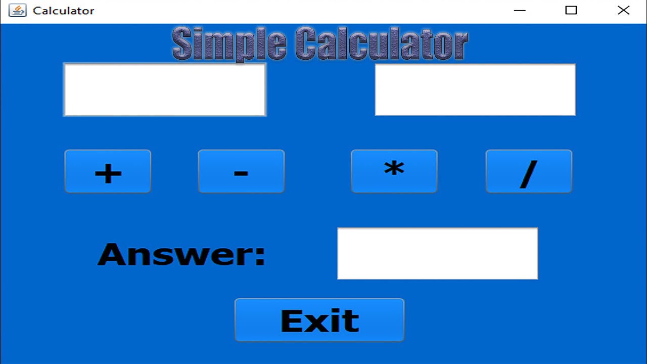 How To Create ||Simple Calculator|| In Java NetBeans - YouTube