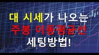 대 시세가 나오는 주봉 이동평균선 세팅방법