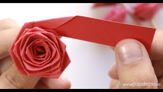 🌹 Cómo hacer rosas con una tira de papel (tipo quilling)