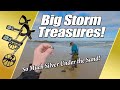 A Bunch of Silver Jewelry and Coins After Big Storm Shifts the Sand! #DiggenSundays