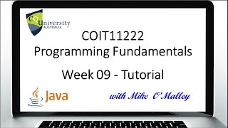 COIT11222 Programming Fundamentals - Week 09 On-Line Tutorial Class recording