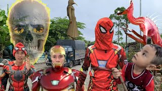 Tổng hợp siêu nhân người sắt spiderman chiến đấu với khủng long bạo chúa và quái vật đầu loa 188-194